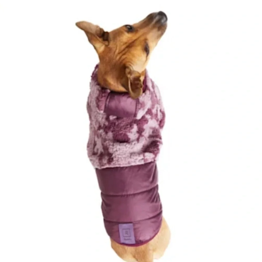 NWT Reddy Sherpa hooded dog jacket M